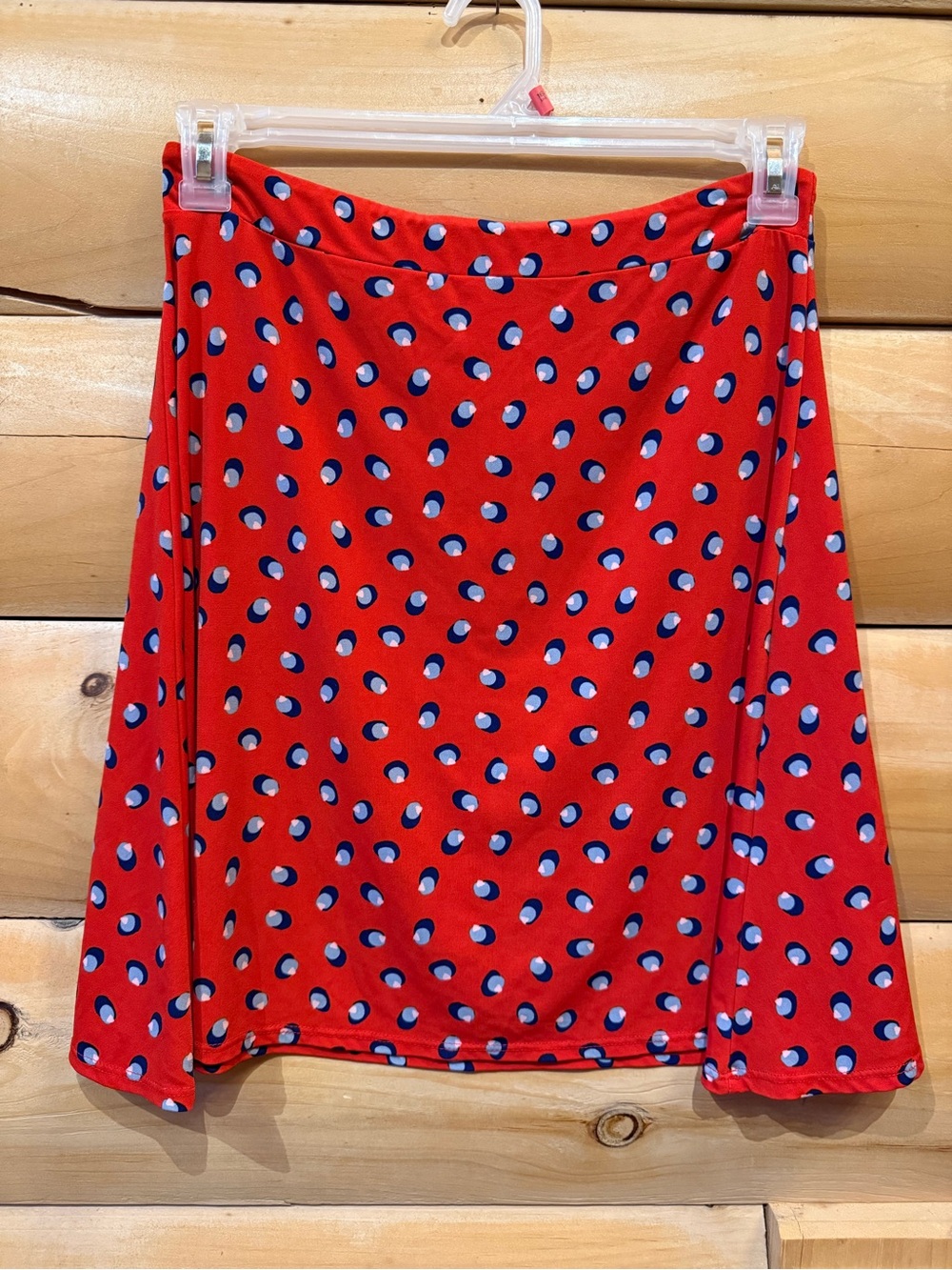 Leota Red Circle-Print Skirt